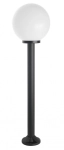 Czarna zewnętrzna lampa stojąca słupek oświetleniowy SU-MA K 5002/2/K 300 Kule E27 IP43 130cm