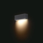 Grafitowa lampa ścienna kinkiet prostokątny Nowodvorski 6350 Straight Wall XS E14