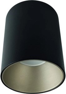 Czarno srebrna lampa sufitowa walec tuba spot Nowodvorski 8932 Eye Tone GU10 11cm x 9cm