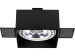 Czarna lampa podtynkowa kwadratowa do montażu bez ramki Nowodvorski 9404 Mod Plus I ES111 12cm