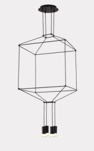 Lampa wisząca czarna Step Into Design ST-5961-4 Linea 4xG9 45cm x 120cm