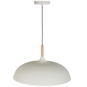 Biała nowoczesna lampa wisząca biały klosz na lince Mexlite 7731W Bjorr E27 45cm