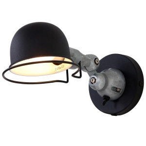 Czarna nowoczesna lampa ścienna kinkiet regulowane ramię Mexlite 7657ZW Davin E14 29cm
