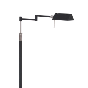 Czarna prosta nowoczesna lampa podłogowa Mexlite 5895ZW Karl LED 10W 3000K 145cm