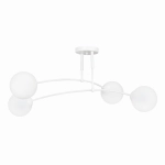 Biała szeroka lampa sufitowa z szklanymi kulami Emibig 671/4 Pregos 4 White 4xE14 60cm