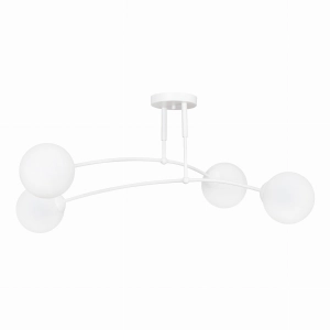 Biała szeroka lampa sufitowa z szklanymi kulami Emibig 671/4 Pregos 4 White 4xE14 60cm