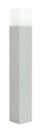 Srebrny słupek oświetleniowy SU-MA CB-MAX 700 AL Cube Max E27 IP44 70cm
