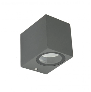 Popielaty kinkiet na elewację lampa ścienna SU-MA 5001 DG Mini GU10 IP44