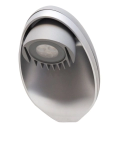Srebrna zewnętrzna lampa ścienna kinkiet na elewację SU-MA 6160 Eggo LED 9W 4100K IP54