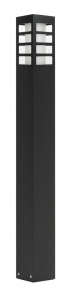 Czarny zewnętrzny słupek oświetleniowy SU-MA RADO III 1 BL Rado E27 IP54 75cm