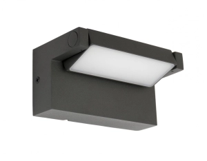 Popielata zewnętrzna lampa ścienna kinkiet elewacyjny SU-MA RT-K100 Rota LED 10W 4000K IP54