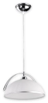 Kopułowa lampa wisząca z malowanym szklanym kloszem i chromowanymi dodatkami Lemir O1487 CH Flex E27 36cm