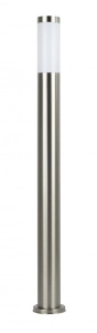 Srebrny słupek oświetleniowy do ogrodu lampa stojąca SU-MA ST 022-1100 Inox E27 IP44 110cm