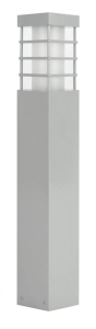 Srebrny słupek oświetleniowy SU-MA RADO II 2 AL Rado E27 IP54 50cm
