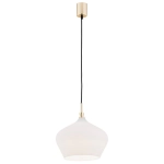 Lampa wisząca z białym szklanym kloszem Argon 4272 Irun E27 30cm x 120cm