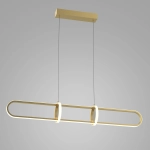 Podłużna złota obła lampa wisząca Italux PND-29772750-1A-GD Cerrila LED 31,2W 1300LM 3000K 90cm x 120cm
