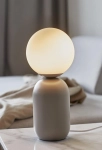Lampa japandi stołowa nocna z szklaną kulą Nordlux 2011035010 Notti E14 34cm x 15cm szary biały