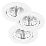 Lampa sufitowa Podtynkowa Nordlux 47580101 Fremont LED 5,5W 2700K IP23 8,5cm biały zestaw 3 sztuk