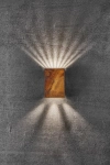 Lampa ścienna zewnętrzna Kinkiet na elewację Nordlux 2019041038 Fold 10 LED 2x3,5W IP54 10cm x 14,9cm trzy typy przesłon corten