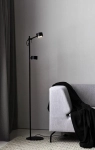Lampa Podłogowa Nowoczesna Nordlux 2010844003 Clyde LED 2x4W 2700K 26cm x 138cm ściemniacz regulacja czarny