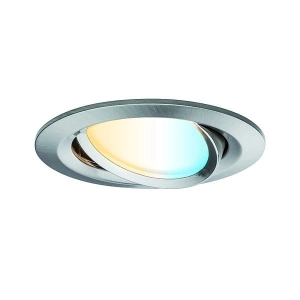 Oprawa do wbudowania NOVA PLUS COIN LED SH Zigbee wychylna 6W 470lm 84mm 2700-6500K IP23 230V szczotkowane żelazo Paulmann PL92961