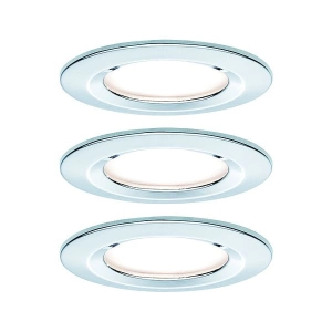 Oprawa do wbudowania NOVA COIN LED DIM stała zestaw 3x6W 470lm 78mm 2700K IP44 230V chrom Paulmann PL93499