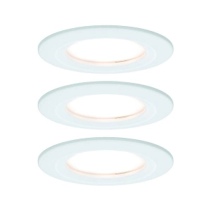 Oprawa do wbudowania NOVA COIN LED DIM stała zestaw  3x6W 470lm 78mm 2700K IP44 230V biały mat Paulmann PL93496