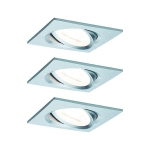 Oprawa do wbudowania NOVA COIN LED DIM wychylna zestaw 3x6W 470lm 84x84mm 2700K IP23 230V aluminium Paulmann PL93492