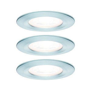 Oprawa do wbudowania NOVA LED DIM stała zestaw 3xGU10 6.5W 460lm 78mm 2700K IP44 230V aluminium Paulmann PL93480