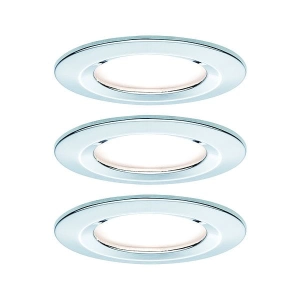 Oprawa do wbudowania NOVA LED DIM stała zestaw 3xGU10 6.5W 460lm 78mm 2700K IP44 230V chrom Paulmann PL93481