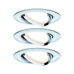 Oprawa do wbudowania NOVA LED DIM wychylna 3xGU10 6.5W 460lm 84mm 2700K IP23 230V chrom Paulmann PL93470