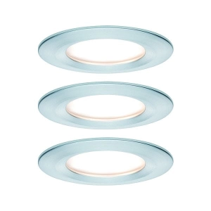 Oprawa do wbudowania NOVA COIN LED stała 3x6W 470lm 78mm 2700K IP44 230V aluminium Paulmann PL93462