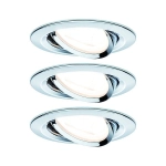 Oprawa do wbudowania NOVA LED wychylna zestaw 3xGU10 6,5W 460lm 2700K 84mm 230V biały mat Paulmann PL93434