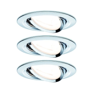 Oprawa do wbudowania NOVA LED wychylna zestaw 3xGU10 6,5W 460lm 2700K 84mm 230V biały mat Paulmann PL93434