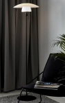 Lampa stojąca Podłogowa Nordlux 2010884001 Verona E27 150cm x 40cm czarna biała włącznik przy kloszu