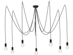 Czarna lampa typu pająk z ramionami 300cm do podwieszenia Nowodvorski 6785 Spider VII 7xE27
