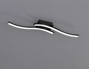 Lampa sufitowa dwie czarne listwy fale RL R62472132 Route LED 2x5W 3000K 56cm
