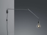 Długi regulowany Kinkiet na wysięgniku z kablem Trio 200200132 Line E27 150cm czarny