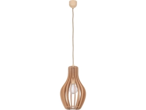 Lampa wisząca z smukłym kloszem z sklejki Nowodvorski 4171 Ika I A E27 24cm x 135cm