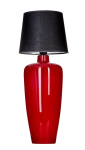 Lampa nocna stołowa czerwona szklana podstawa i czarno biały abażur 4Concepts L009092105 Sevilla E27 66cm x 24cm