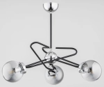 Lampa Sufitowa Żyrandol Szklane Kule Alfa 27603 Sagito 3xE14 50cm x 60cm chrom