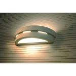 Biały półokrągły kinkiet ceramiczny Sollux Lighting SL.0002 Helios E27