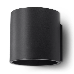 Czarny kinkiet walec świecący w górę i dół Sollux Lighting SL.0048 Orbis G9