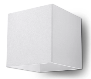Biały kinkiet kostka sześcian Sollux Lighting SL.0059 Quad G9 10x10x12cm