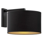 Lampa ścienna kinkiet Argon 4340 Karin E27 czarny abażur ze złotym środkiem