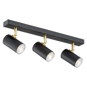 Lampa sufitowa punktowa spot Argon 1476 Lagos 3xGU10 44cm czarny mosiądz