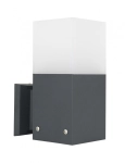 Popielata zewnętrzna lampa ścienna kinkiet elewacyjny SU-MA CB-MAX K DG Cube Max E27 IP44