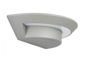 Srebrna zewnętrzna lampa ścienna kinkiet elewacyjny SU-MA 1880S Ufo LED 7W 4100K IP54