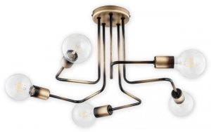 Patynowana sufitowa lampa w stylu industrialnym Lemir O2745 W5 PAT Pixi 5xE27