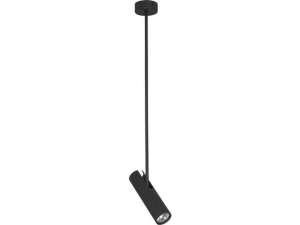 Czarna lampa sufitowa z reflektorem na długim ramieniu Nowodvorski 6503 Eye Super B GU10
